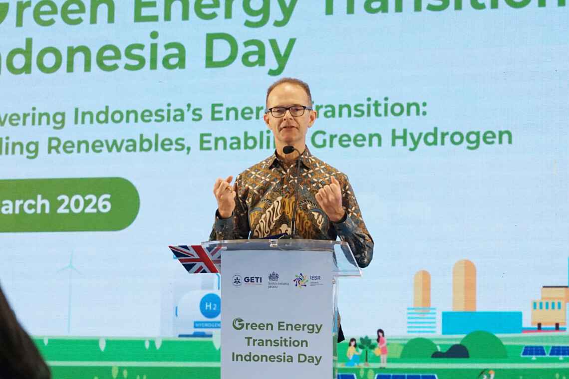 Duta Besar Inggris untuk Indonesia dan Timor Leste Dominic Jermey dalam opening remark di GETI Day 2026 1140x760 11zon